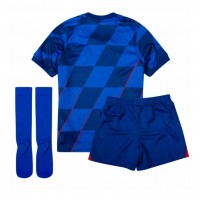 Camisa de time de futebol Croácia Replicas 2º Equipamento Infantil Europeu 2024 Manga Curta (+ Calças curtas)